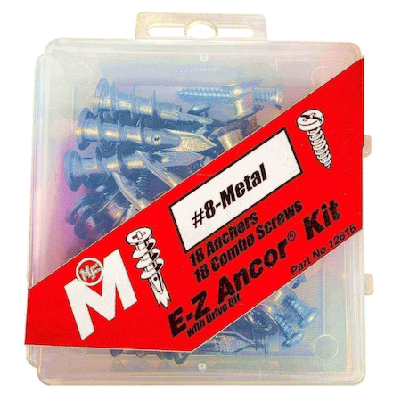 Midwest Fastener Screw Anchor, 1-1/4" L, Nylon 12616